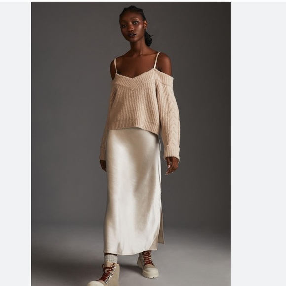 Mare mare layered sweater & slip dress Clearance
